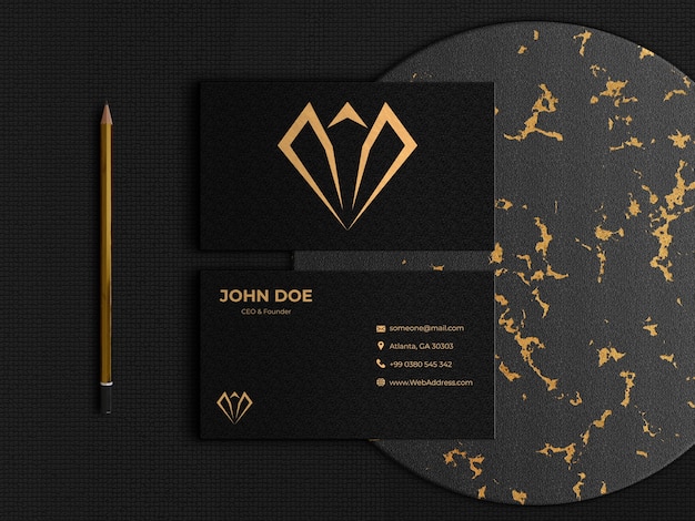 PSD elegant and luxury two sided business card