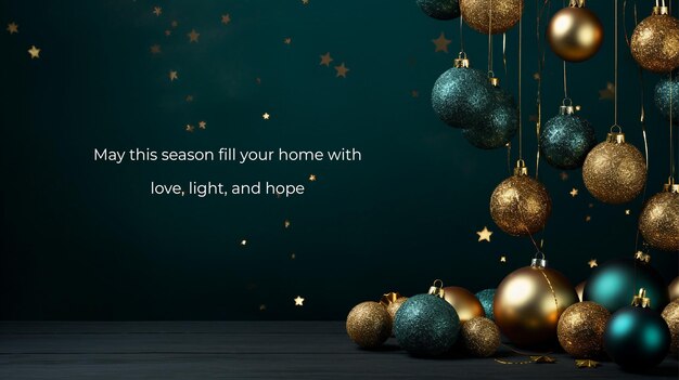 PSD elegant merry christmas background with beautiful decoration