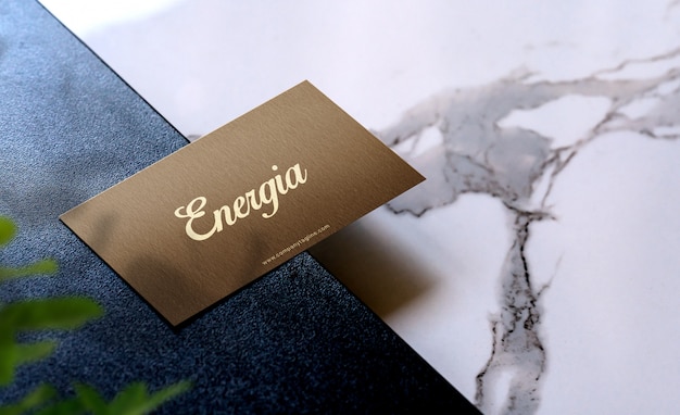 Elegant and minimal business card mockup