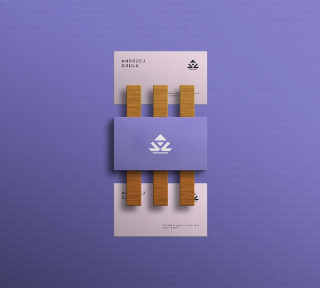 PSD elegant minimal business card mockup