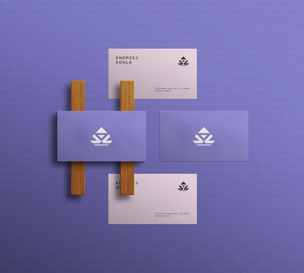 PSD elegant minimal business card mockup