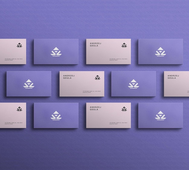 Elegant minimal business card mockup