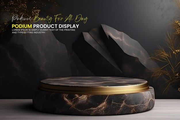 Elegant and minimal podium for product display stage display mockup for show product presentation