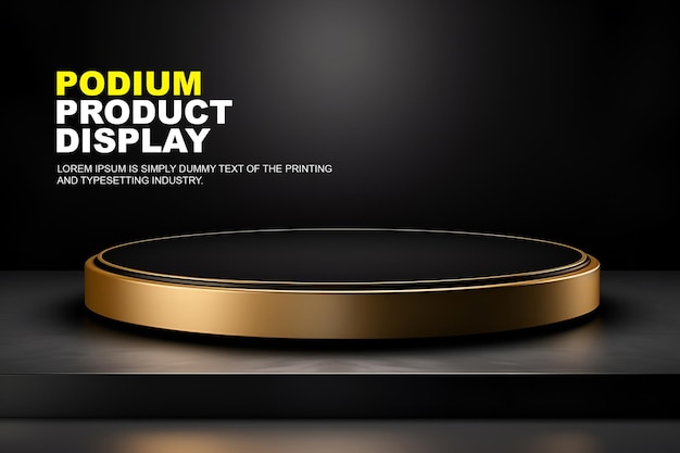 elegant and minimal podium for product display stage display mockup for show product presentation