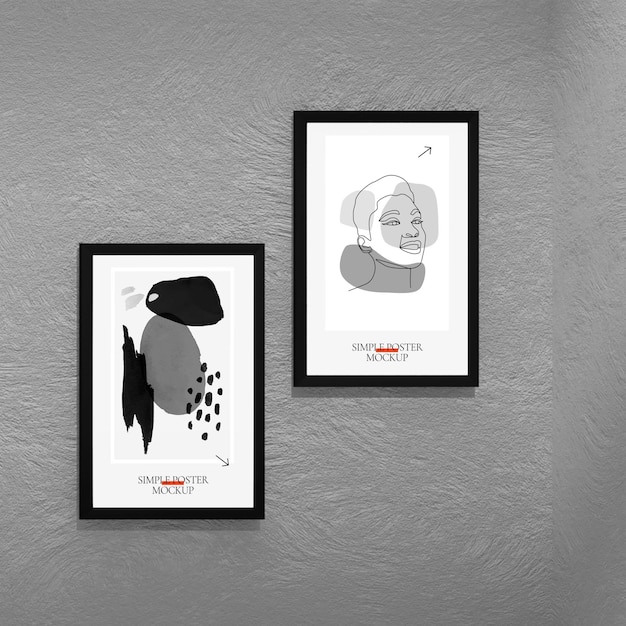elegant minimalist art frame gallery mockup