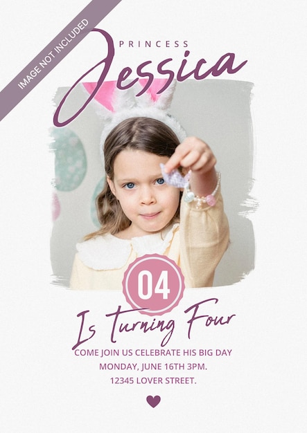 elegant minimalist birthday invitation