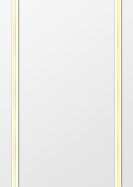 Elegant minimalistisch ontwerp met gele verticale lijnen frame op witte achtergrond