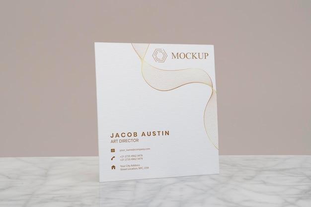 Elegant mock-up for corporate business card arrangement