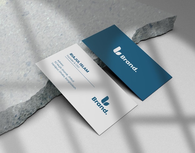 PSD elegant amp modern business card mockup