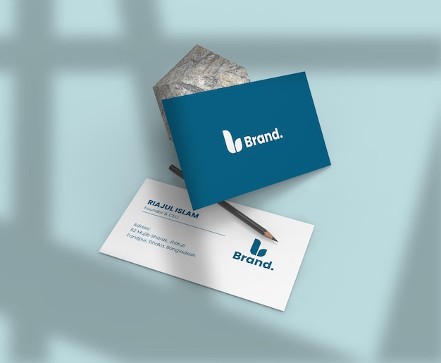 PSD elegant modern business card mockup