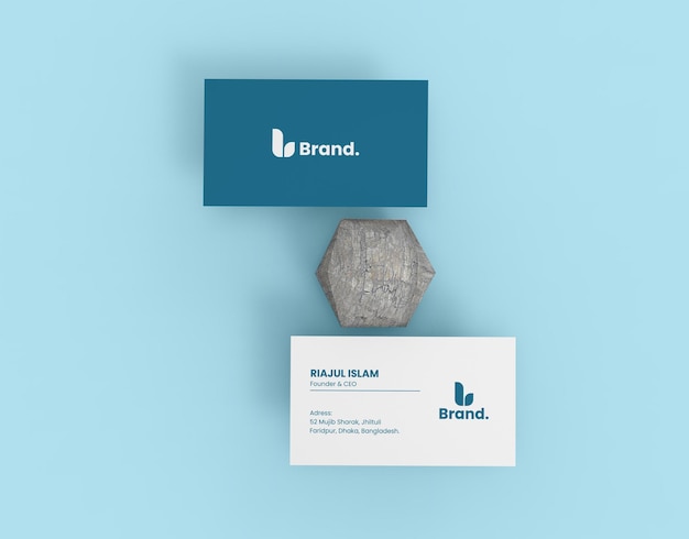 PSD elegant modern business card mockup