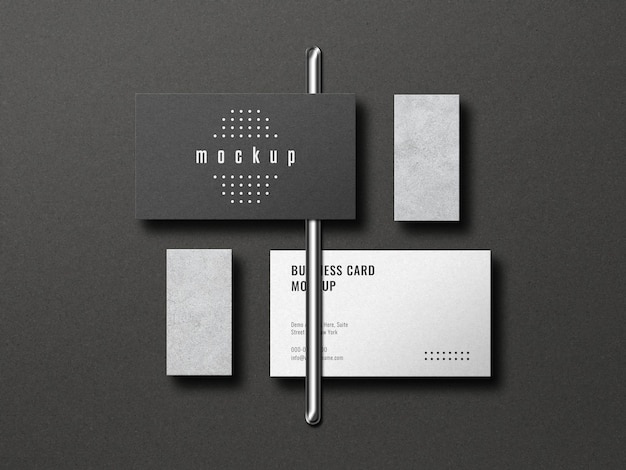 elegant and modern dark business card mockup