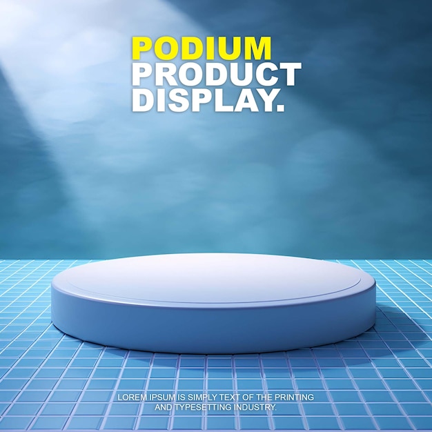 PSD elegant and natural podium product display stage display mockup for show product presentation