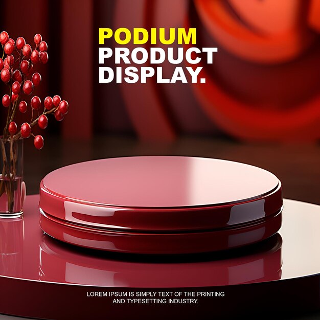 PSD elegant and natural podium product display stage scene mockup for show product presentation