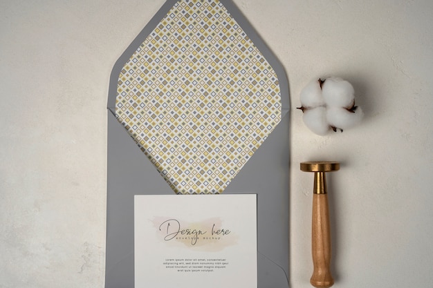elegant paper envelope mock-up design