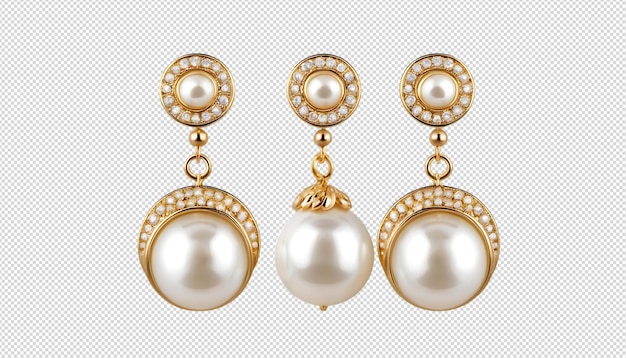 elegant pearl and gold earrings