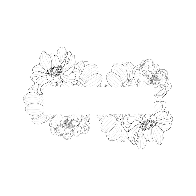 Elegant Peony Frame