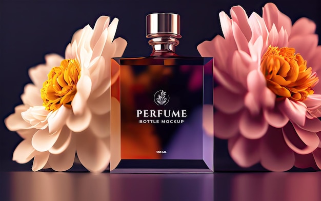 PSD elegant perfume mockup