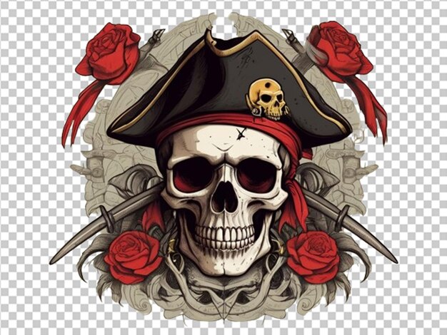 Elegant pirate skull