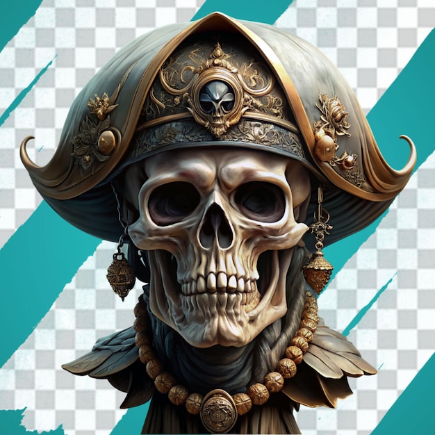 PSD elegant pirate skull