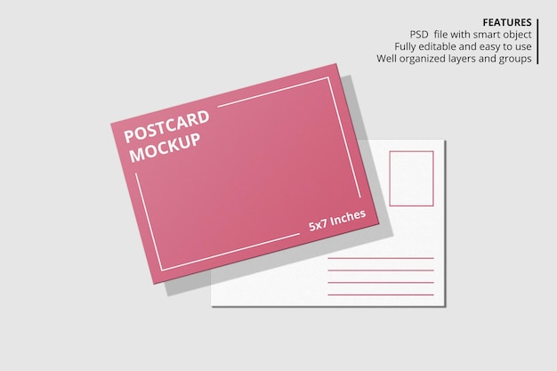 Elegant postcard mockup design