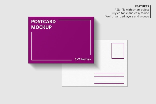 Elegant postcard mockup design