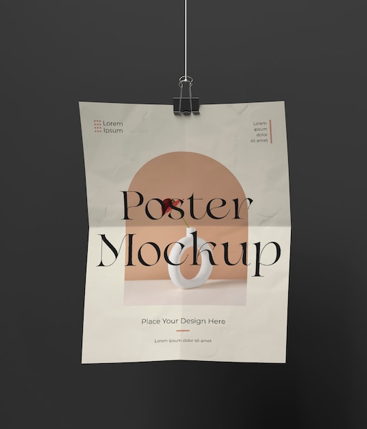 PSD mockup di poster elegante