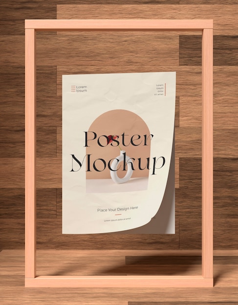 PSD elegant poster frame design mockup