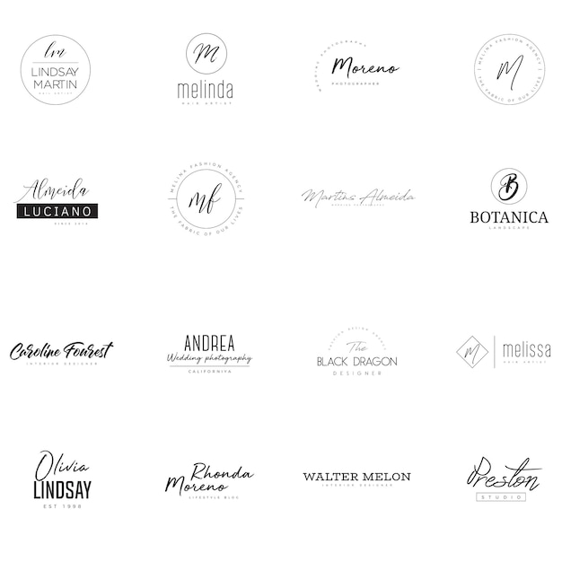 PSD elegant premade logo psd