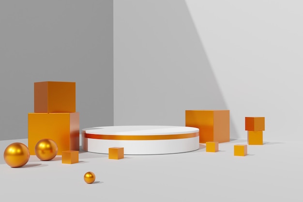 Elegant product stand 3d podium stage background