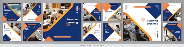 PSD elegant puzzle education instagram post