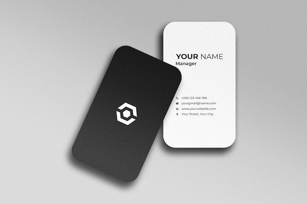 Elegant realistic business card mockup