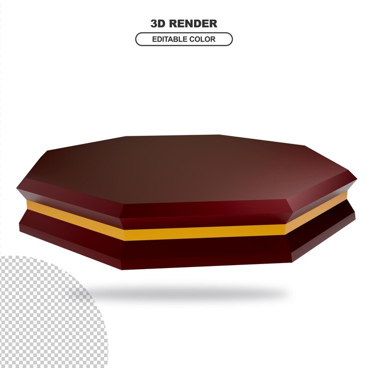 PSD elegant red single 3d podium