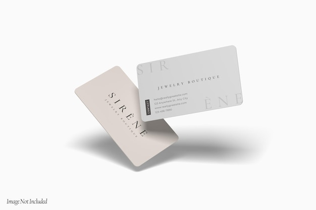 elegant round corner business card mockup premium psd