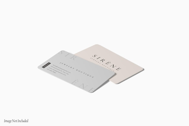 elegant round corner business card mockup premium psd