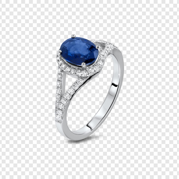 PSD elegant sapphire and diamond ring