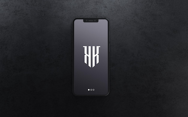 PSD elegante mockup del logo dello smartphone per la presentazione del design del marchio