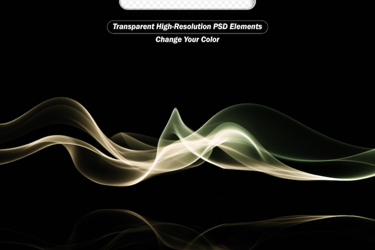PSD elegant smoke wallpaper transparent background dark design