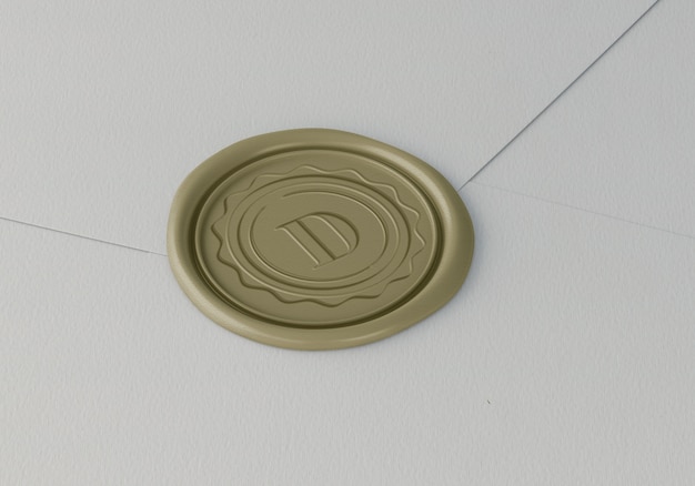 elegant stamp or badge mockup