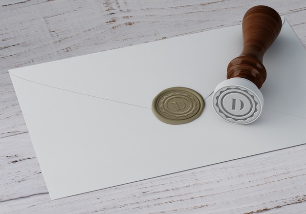 Elegant stamp or badge mockup