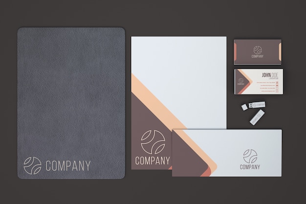 PSD elegant stationery showroom