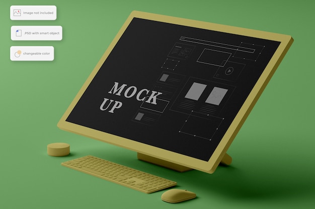 PSD elegant surface mockup in working studio