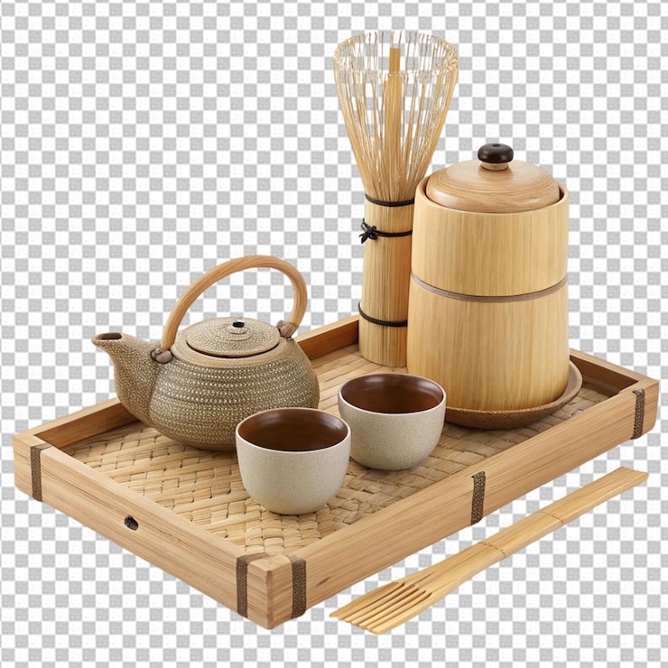 PSD 精致的茶禮 竹子