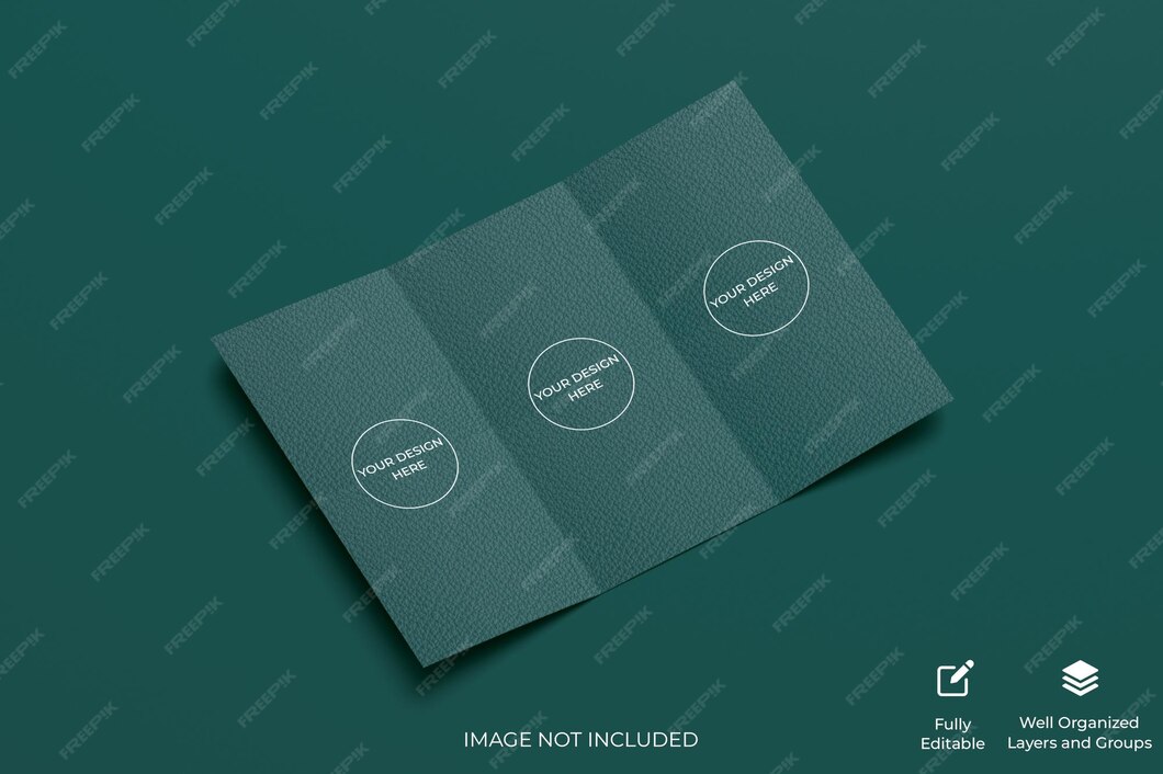 Premium PSD Elegant trifold brochure mockup template psd Premium PSD Elegant trifold brochure mockup template psd