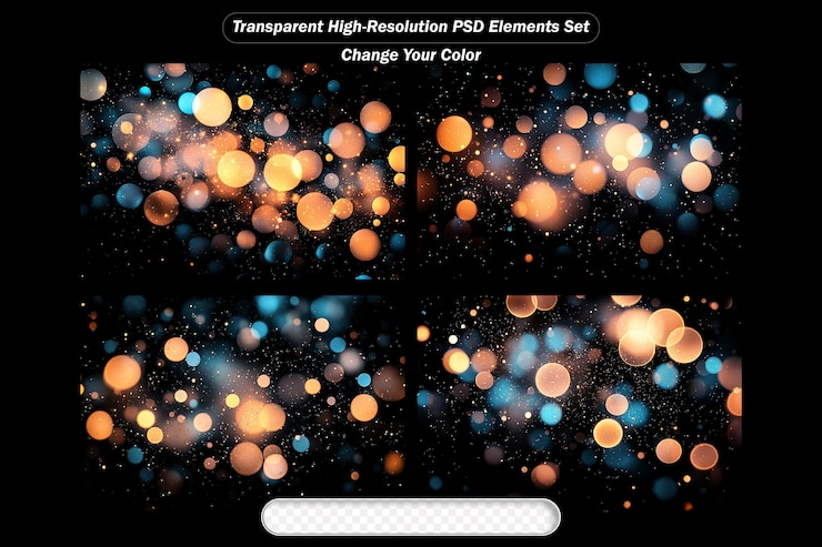 PSD elegant and versatile bokeh backgrounds for creative projects