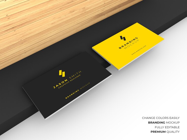 Elegant visitekaartje mockup geïsoleerd