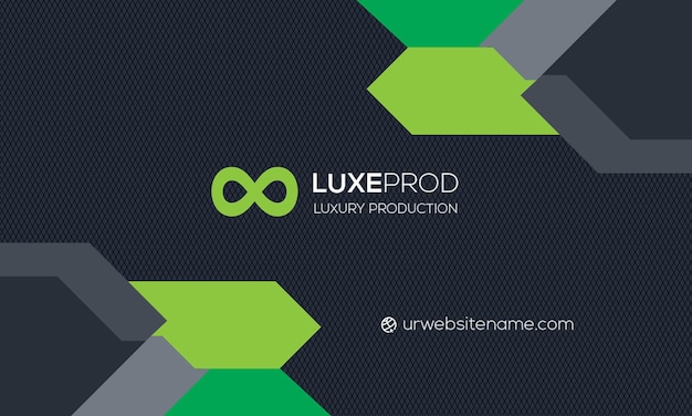 Elegant visitekaartje voor LuxeProd met geometrisch ontwerp