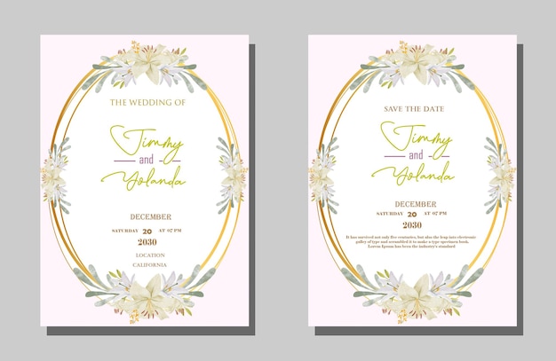 PSD elegant wedding invitation template premium psd