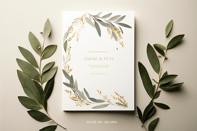 Elegant wedding invitation