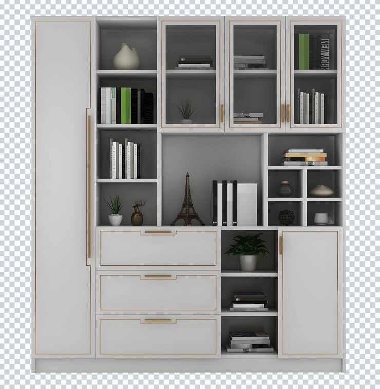 Elegant white book mockup isolated. Transparent.